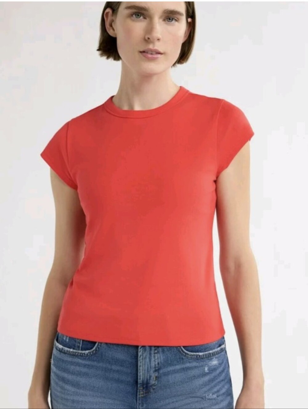 Nwt Free Assembly Reddish/Orangish Short Sleeve Top